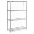 thumbnail image 2 of Nexel 5 Tier Chrome Wire Shelving Add-On Unit, 48"W x 18"D x 74"H, 2 of 4