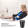 thumbnail image 5 of DINHEAROM Stainless Steel Coffee Cup Black Portable Water Mug for Home and Outdoor Use, 5 of 8