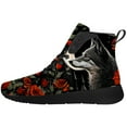 thumbnail image 3 of Aidianart Mens Wolf High Top Sneakers High Top Shoes Size 9, 3 of 5