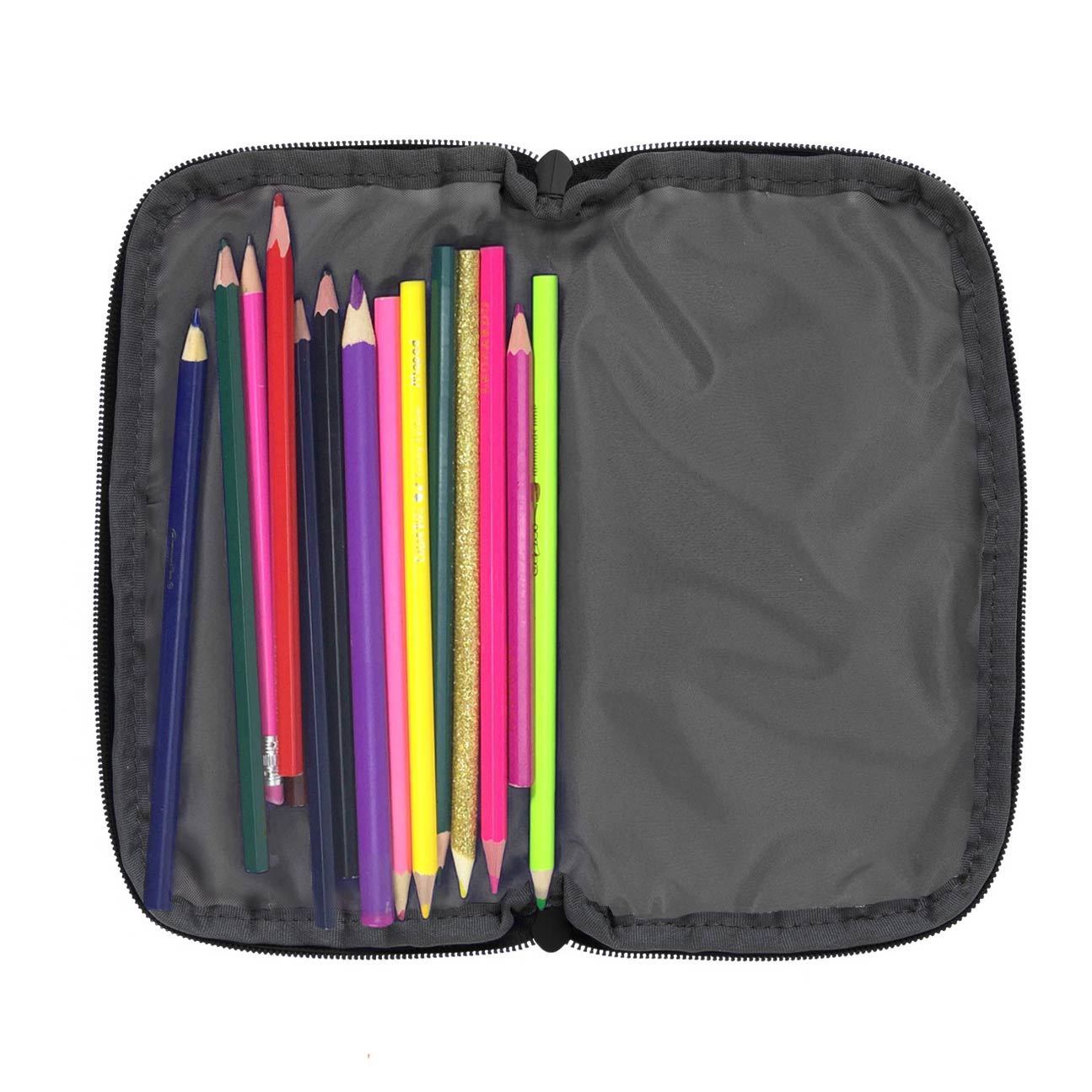 ZIPIT Colors Pencil Case | Rainbow Organizer Pouch with 3 Compartments | Large Capacity Storage