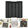 thumbnail image 1 of Expandable Cutlery Drawer Organiser 5 Compartment Large Utensil Tray | Adjustable Width (2850cm) For Kitchen Drawers, 1 of 9