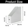 thumbnail image 3 of Plastic Magazine File Holder Desk Storage Folder Organizer Cardboard Shelves Heavy Duty Document Box Vertical Book Bin File Rack For School Home Classroom Office - Style 4, 3 of 5