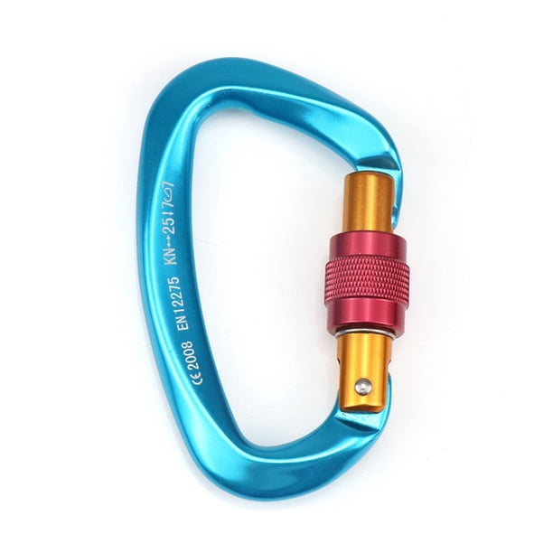 Toystoory Mosquetón al aire libre Escalada Camping Anilla en D Cuerda Hebilla Clip Llavero de emergencia Ascender Mochilero Mosquetón de pesca Ropa Deportiva, Zapatos Azul
