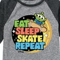 thumbnail image 3 of Disney - Toy Story - Eat Sleep Skate Repete - Toddler & Youth Raglan Graphic T-Shirt, 3 of 4