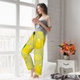thumbnail image 4 of Uemuo Bright Lemons Pattern Women's Wide Leg Palazzo Lounge Pants with Pockets Light Weight Loose Comfy Casual Pajama Pants-Medium, 4 of 9