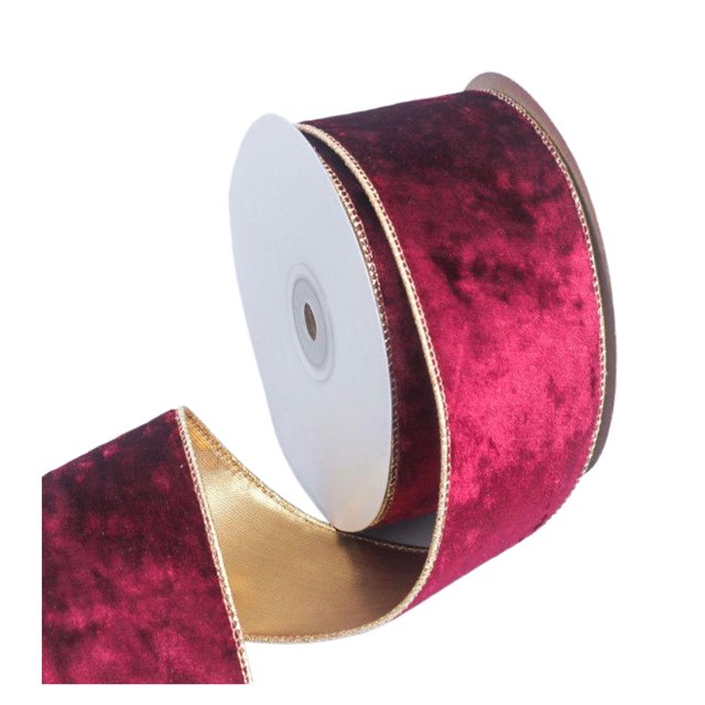 Maoww Red Velvet Ribbon With Wired Edge DIY Christmas Crafts Christmas Tree Decoration D-IY Craft Bow D