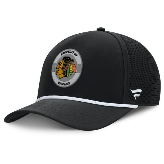 Men's Fanatics Black Chicago Blackhawks Authentic Pro Rink Adjustable Hat