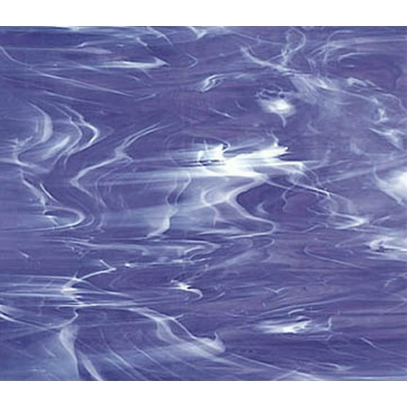 OCEANSIDE STAINED/FUSING GLASS SHEETS - LIGHT GRAPE/WHI (Small 8" x 12")