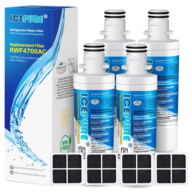 Reemplazo de filtro de agua y aire ICEPURE ADQ747935 para LG