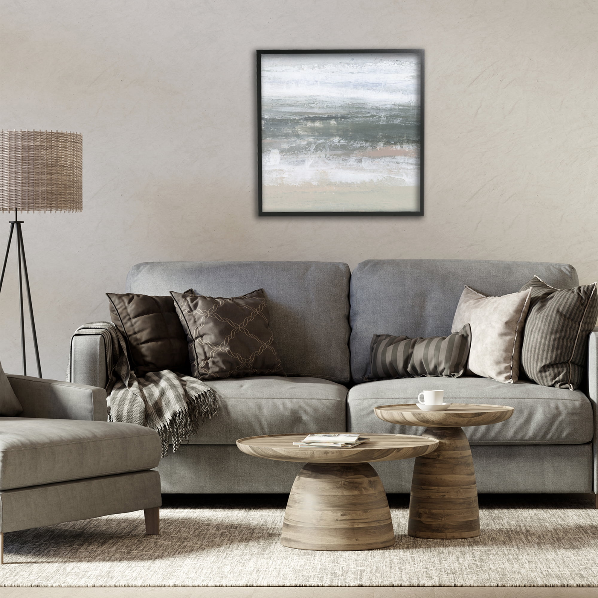 Stupell Industries Subdued Pastel Tides Black Framed Giclee Art, design by Ethan Harper