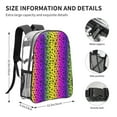 thumbnail image 4 of Honeii Animal Paw Rainbow Print Clear Backpack Heavy Duty Transparent Bag 17" See Through BookBag for Women Men Adults Work Festival Sports Travel, 4 of 7