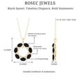 thumbnail image 6 of Rosec Jewels Real Black Spinel Eternity Pendant Necklace for Women - AAA Grade - Black and White Necklace with Jewelry Box, 18K Yellow Gold, 6 of 7