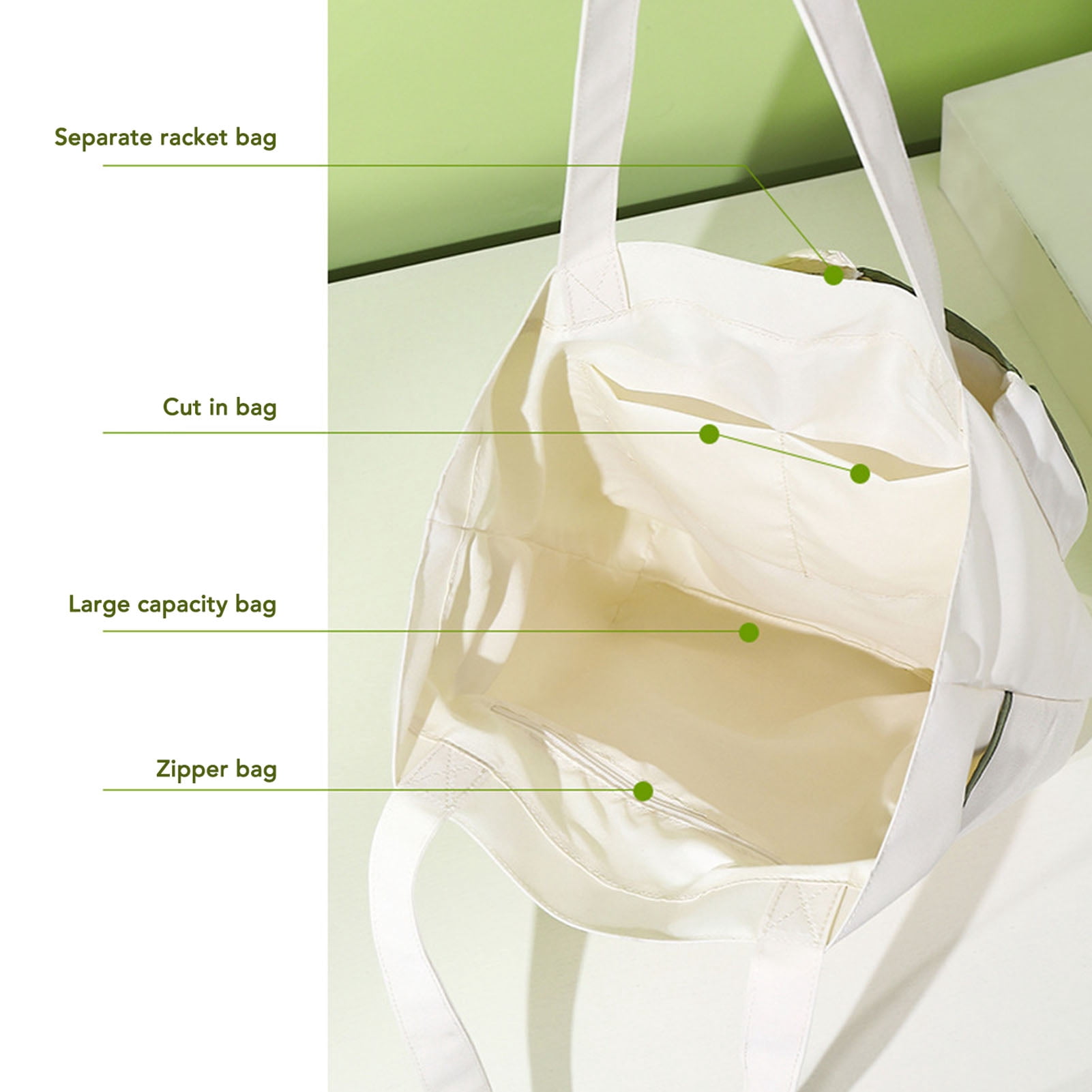 Nieyigj Professional Tennis Handbag Water Resistant Fabric Large Capacity 17.7x16.5x2in (45x42x5cm) Stylish Look Tennis Racket Shoulder Bag for Travel Outdoor Gym Squash Racquet Sports Gear