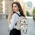 thumbnail image 6 of FORMRS Mini Backpack Purse for Women Travel Daypack Casual Shoulder Bag, White Nordic Christmas House, 6 of 7