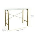 thumbnail image 4 of Teamson Home 40" Bella Home Office Desk with Faux Marble Top and Brass Frame, Faux Marble/Brass, 4 of 10