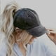 thumbnail image 2 of Gorra de béisbol con cola de caballo para mujer, gorro con Cierre trasero ajustable, malla desgastada, Estilo Vintage, para verano, 2 of 4