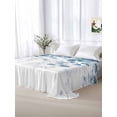 thumbnail image 6 of Blue Eucalyptus Leaves Flat Sheets Only Full Size, Soft Breathable Bed Top Sheets for Mattress, Summer Botanical Weeping Luxury Bedding Flat Sheets for Home Hotel Bedroom Bed Protection, 6 of 9