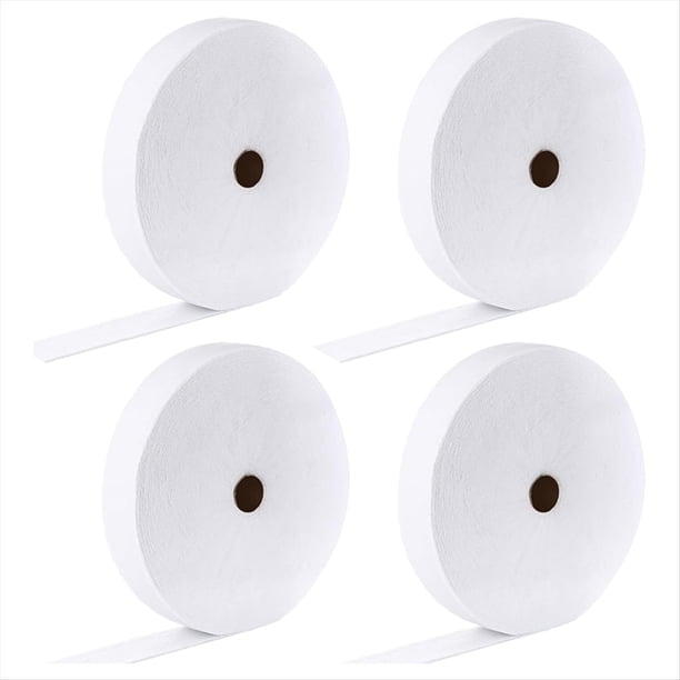 4 Rollos de Tiras de Guata JellyRoll de 2 1/4 Pulgadas en Total, 200 Yardas de Guata de Mezcla de Algodón en un Rollo, Flexible para Alfombras JellyRoll