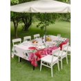 thumbnail image 3 of Outdoor Tablecloth with Umbrella Hole and Zipper, Red Roses Valentine's Day Rectangle Table Cloth 52x70 Inch Waterproof Tablecloth, Eucalyptus Leaves Romantic Picnic Table Cover for Patio Camping, 3 of 7
