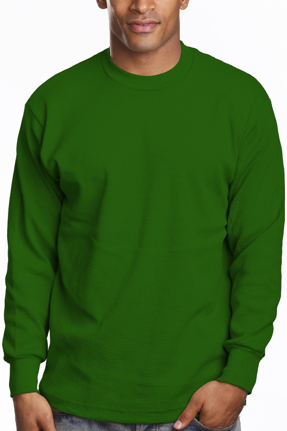 Mens green thermal shirt Clearance