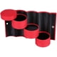 thumbnail image 1 of Joyero redondo, joyero portátil de 3 capas, mini joyero portátil de gamuza de 3 capas, joyero retro redondo para anillos, pendientes, collar (rojo), 1 of 8