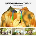 thumbnail image 4 of Lsque Golden Sunflower In Field Pattern Casual Women's Hoodie,Hooded Sweatshirt with Kangaroo Pocket,Pullover Hoodie with Eye-catching Drawstrings-Small, 4 of 7