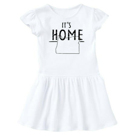 

Inktastic It s Home- State of Oregon outline Distressed Text Gift Toddler Girl Dress