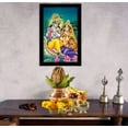thumbnail image 3 of IBA Indianbeautifulart Radha Krishna Picture Frame Religious Poster Black Wall Frame Deity Photo Frame Wall Decor&nbsp;For Home/ Office/ Temple-6 x 8 Inches, 3 of 7