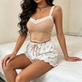 thumbnail image 6 of Bovxnpu Women's Pajamas Set Short Sleeve Crew Neck Top Shorts Pajamas Set Sleepwear Sleepwear, 6 of 6
