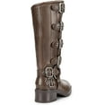 thumbnail image 3 of Women's Fashion  High Boots - Chunky Heel  with Pull-On Design, Square Toe with Decorative Buckles, 3 of 15