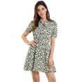 thumbnail image 1 of INSPIRE CHIC Mini Vestido Floral Por Encima De La Rodilla Manga Corta Casual Para Mujer Negro L, 1 of 6