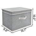 thumbnail image 5 of StorageWorks Fabric Storage Bins with Lids & Handles, Decorative Storage Boxes for Closet & Shelf, Large Storage Bins, 2-Pack, Gray, 14.7" x 9.8" x 10.2", 5 of 10