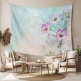 thumbnail image 2 of Pink Floral Tapestry for Bedroom Wall Hanging Tapestry, Spring Botanical Pastoral Vintage Country Ceiling Backdrop Tapestries Poster Blanket Wall Decor for Teens Room Living Room Dorm 59" x 90", 2 of 8