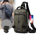 thumbnail image 2 of Bolso de pecho multifuncional para hombre, moderno bolso cruzado informal para hombro, mochila pequeña de tela espacial impermeable, 2 of 6