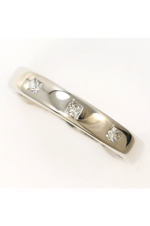 Pre-Owned PT900 Platinum Ring with 0.15 Carat Diamond, Total Weight Approx. 3.1g, Used Jewelry,...