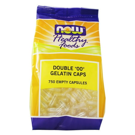 NOW Foods - Gelatin Empty Capsules Double '00' Size - 750