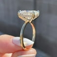 thumbnail image 4 of SOLITAIRE JEWELS 4.00CT Radiant Moissanite Solitaire Hidden Halo Engagement Ring 18K Gold, 4 of 6