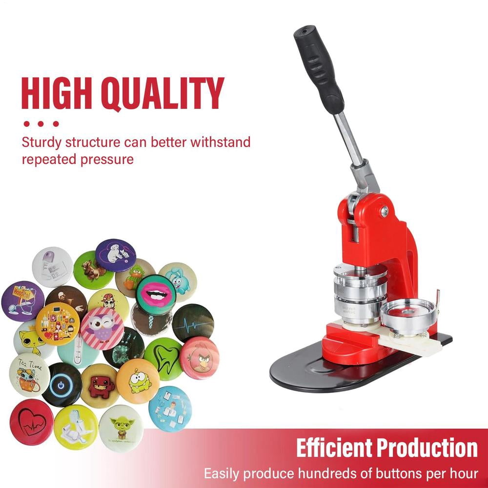 Button Maker Machine, Badge Punch Press Kit, Children DIY Gifts Pin Maker, Button Making Supplies with 300pcs Button Parts