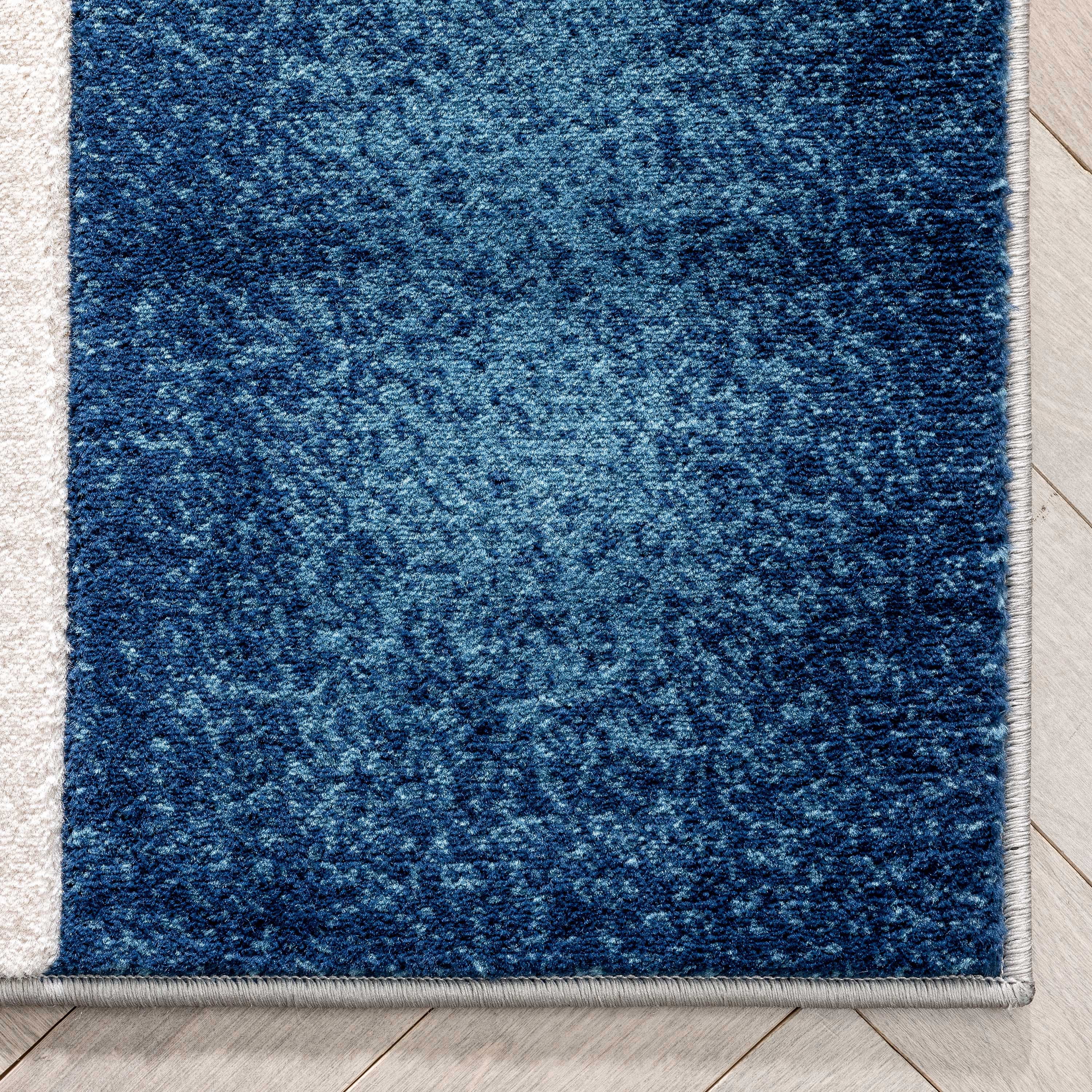 Well Woven Good Vibes Belle Modern Geometric Dark Blue 2'7" x 9'10" Runner Rug
