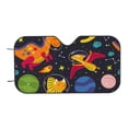 thumbnail image 7 of Balery Dinosaurs in Space Print Car Windshield Sun Shade,Windshield Sunshade for Car Pickup Truck SUV Accessories-Small, 7 of 7