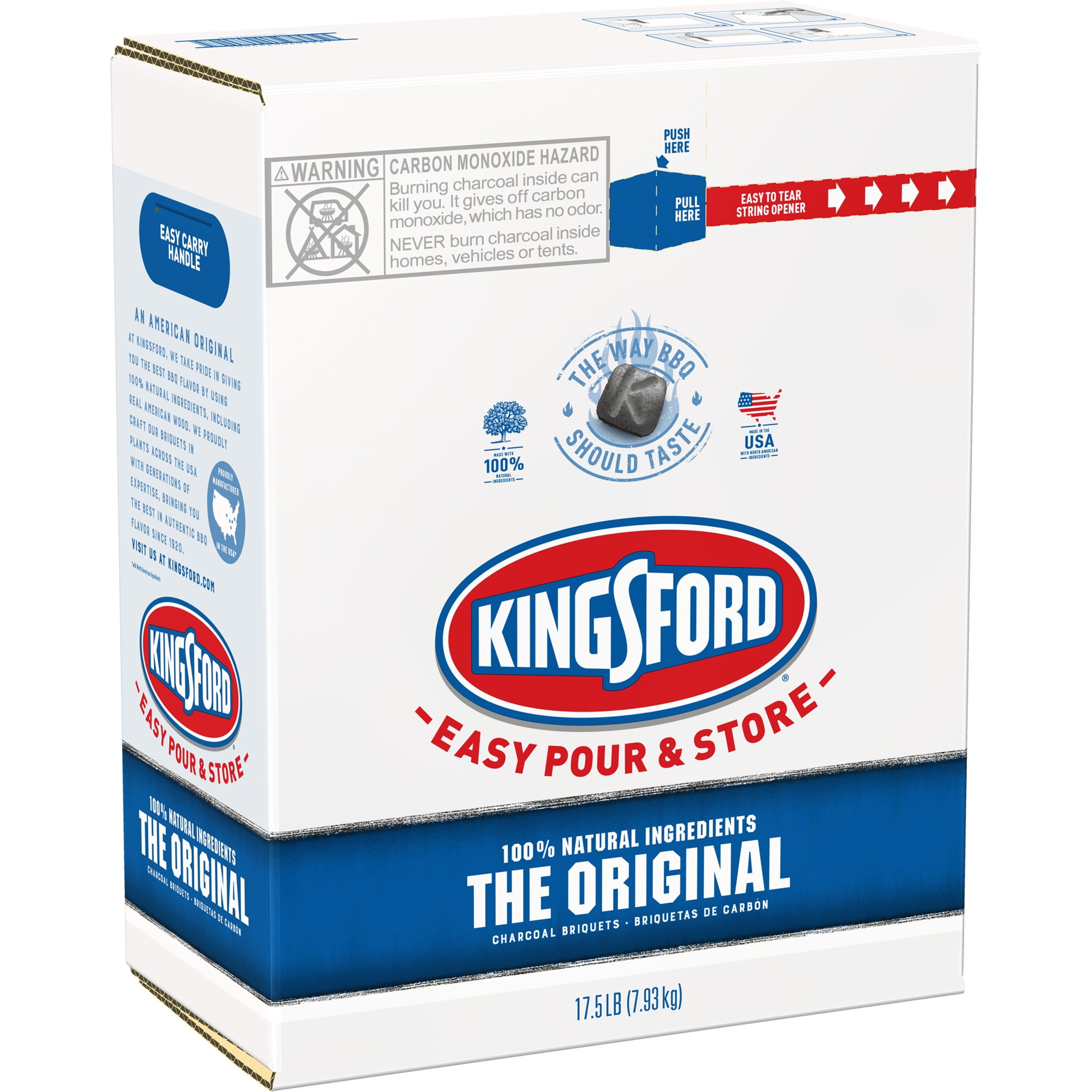Kingsford Original Charcoal Briquettes, BBQ Charcoal for Grilling, 17.5 Pounds