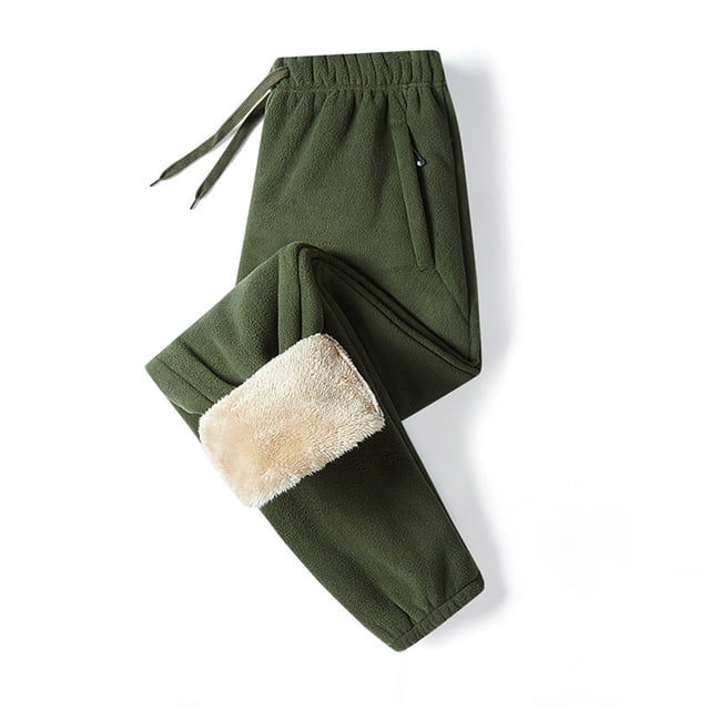 Womens Trousers, Womens Winter With Solid Color Plus Thick Fleece Home Warm Pants, Work Pants