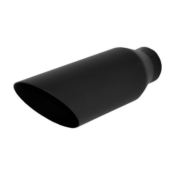 Flat Black Exhaust Tip HI-Temp Powder Coat 2.25" Inlet 3.5" Outlet 12" L