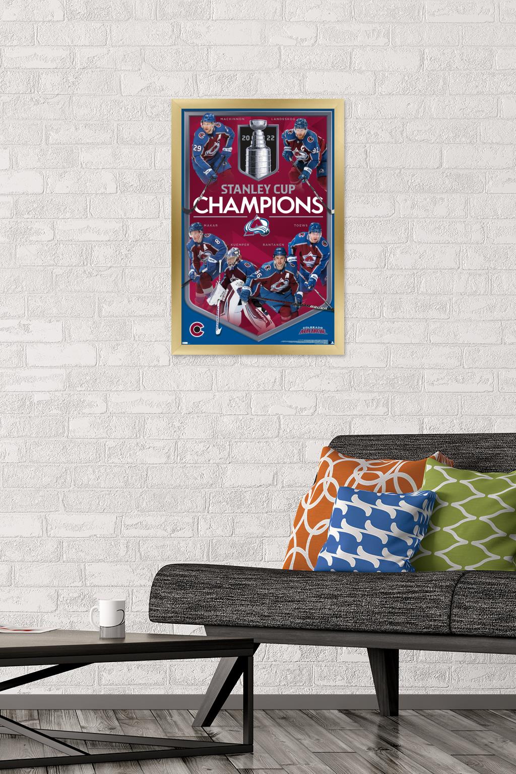 NHL Colorado Avalanche - 2022 Stanley Cup Champions Wall Poster, 14.725" x 22.375" Framed