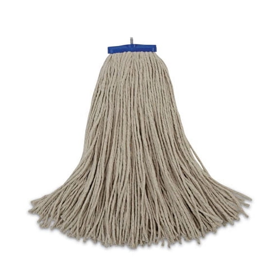 Cut-End Lie-Flat Wet Mop Head, Cotton, 24oz, White, 12/carton | Bundle of 2