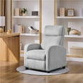 thumbnail image 2 of Yaheetech Modern Upholstered Recliner Chair with Adjustable Backrest and Padded Headrest, Light Gray, 2 of 7
