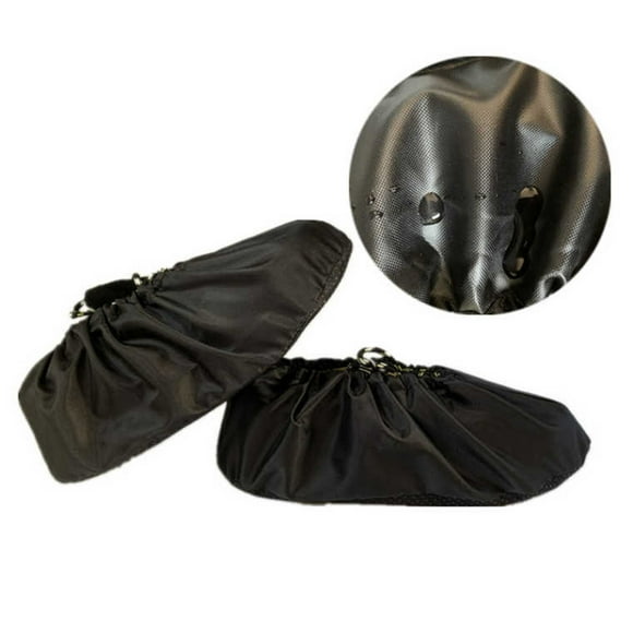 Anti-slip shoe covers, shoe covers, shoe covers, reusable shoe covers, dust-free, for most adults, unisex - black