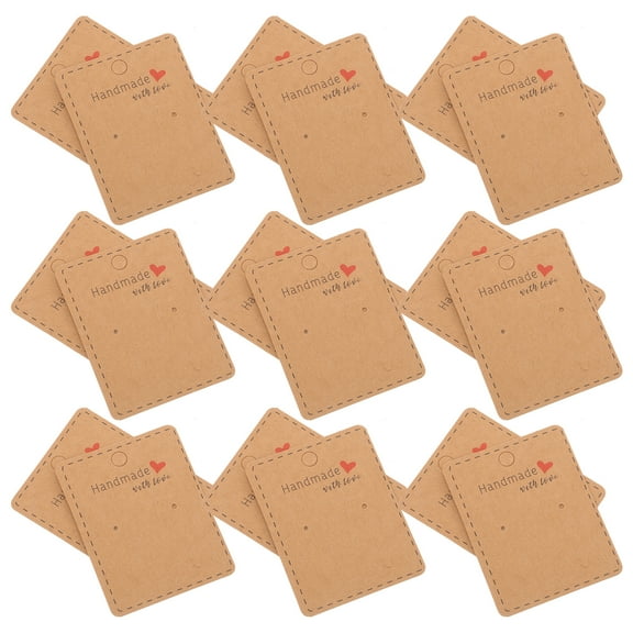 MLINS 100pcs Earring Cards Jewelry Packaging Cards Bags Diy Earrings Holder Earring Display Cards