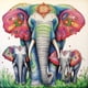 thumbnail image 1 of 5D DIY Taladro Elefante Familia Del K659 Ygjytge, 1 of 9