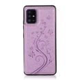thumbnail image 3 of Compatible with Galaxy A51 5G Case Wallet with Card Holder,Embossed Butterfly Pattern PU Leather Double Magnetic Buttons Flip Shockproof Protective Cover for Samsung Galaxy A51 5G, Purple, 3 of 9